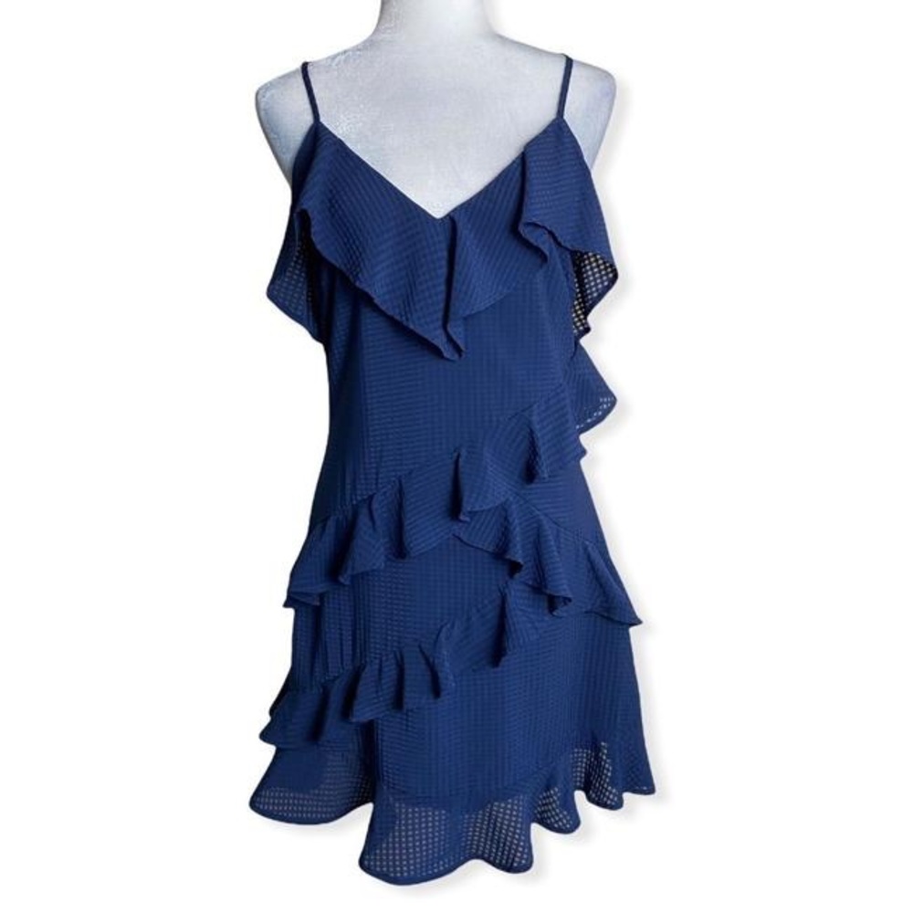 Gianni Bini Navy Ruffle dress